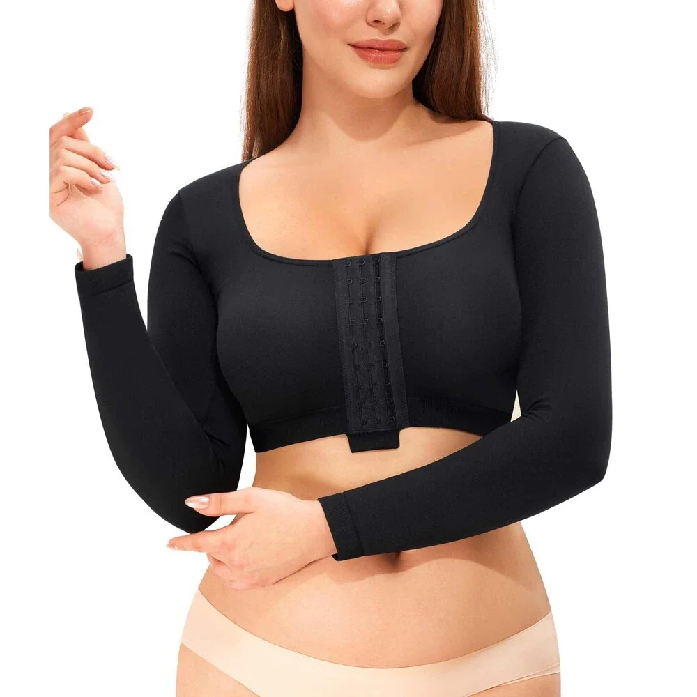 Nebility Women's Arm Compression Sleeve Shaper Post Surgery Front Closure XL